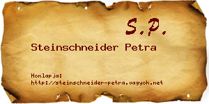 Steinschneider Petra névjegykártya